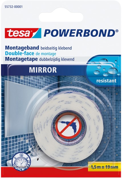 optellen pot Paragraaf Powerbond Tesa 55732 voor spiegels 19mmx1,5m - Datas Kantoor Kompleet