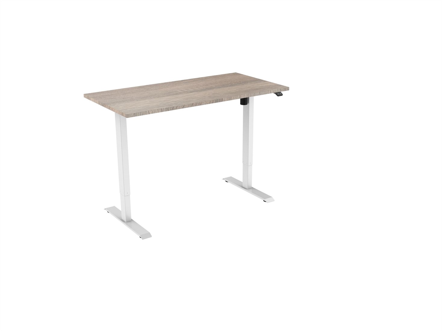 ELEKTRISCH VERSTELBAAR ZIT-STA BUREAU - 140 X 80 - BEUKEN - ALUMINIUM - Datas Kantoor Kompleet